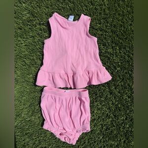 Old Navy Pink Ribbed 2-Piece Set Girls 18–24M